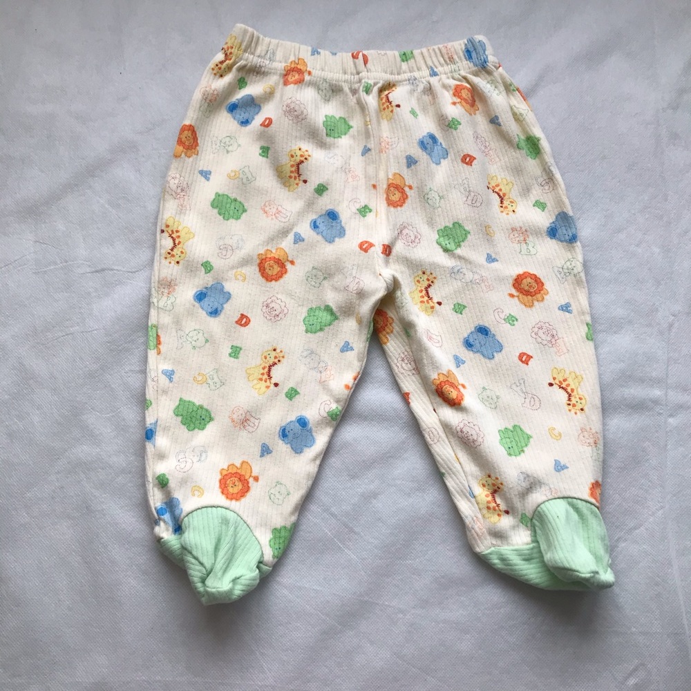 5/$25 BABY’S OWN gender neutral footie pants